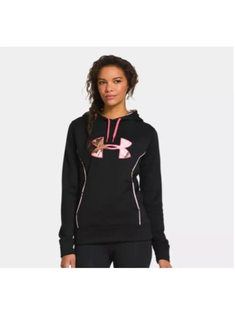 Under Armour Hoodie XL Storm Caliber Pullover Pink Realtree Camo Outerwear